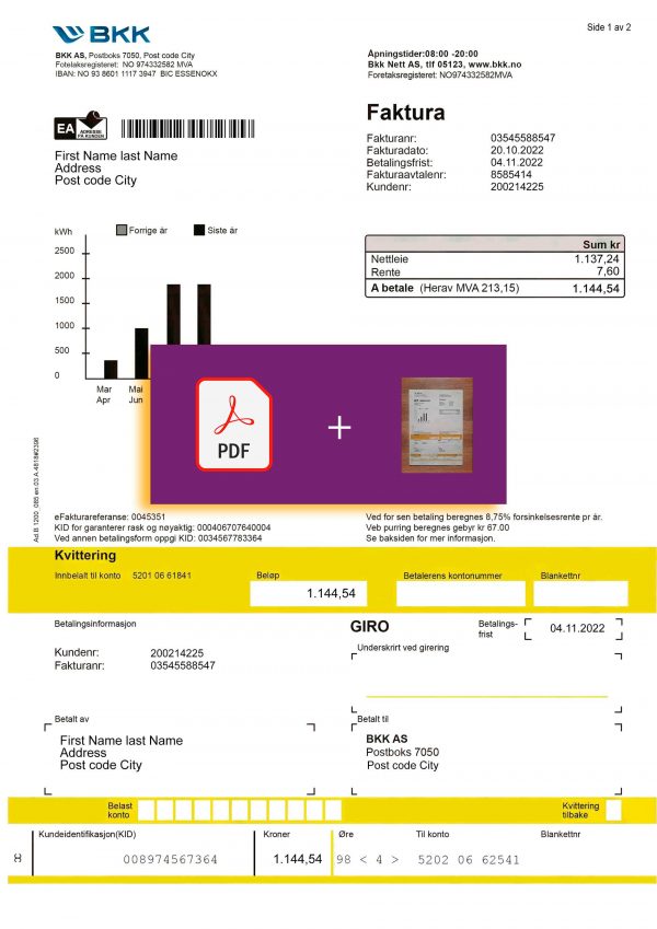 Norway Fake utility bill