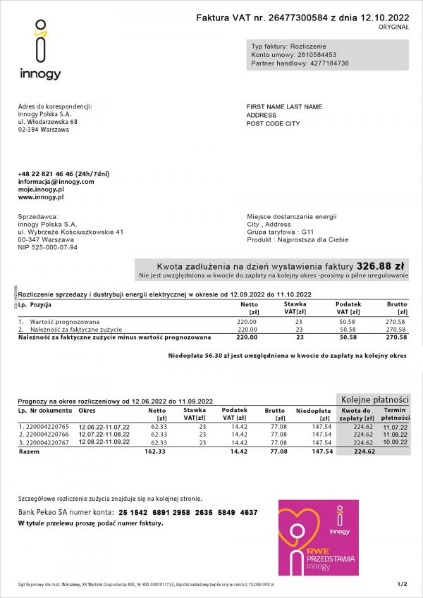 Poland fake utility bill for proof of address