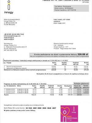 Poland fake utility bill for proof of address