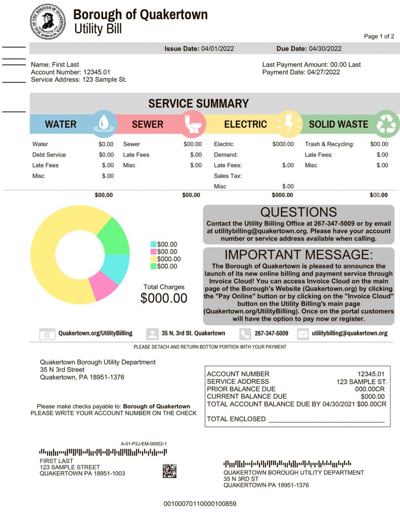 Pennsylvania Fake utility bill template