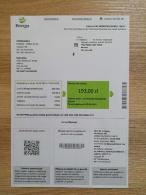 Poland fake utility bill