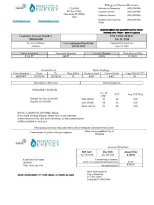 florida fake utility bill for proof of address