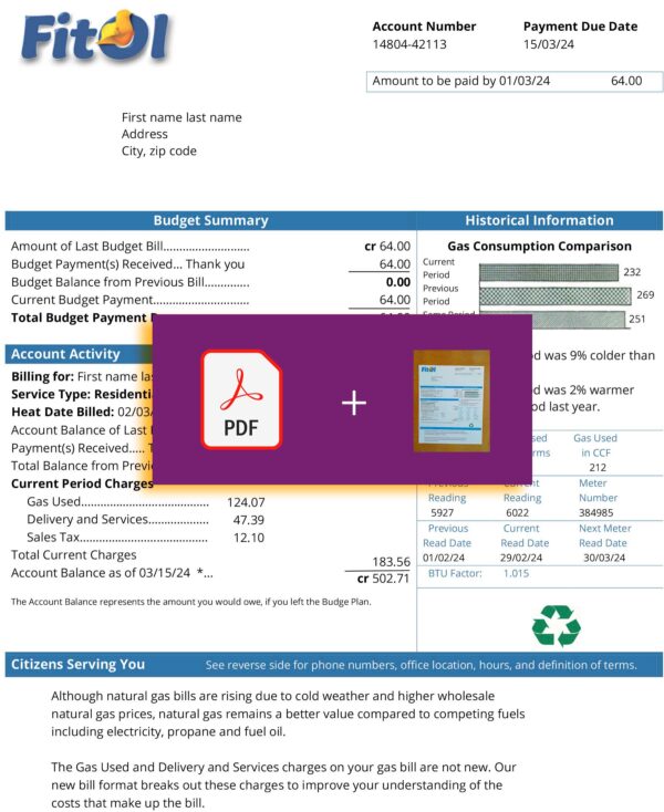 Sweden Fitol utility bill