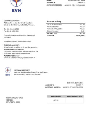 {State} EVN A4 utility template – download and edit easily